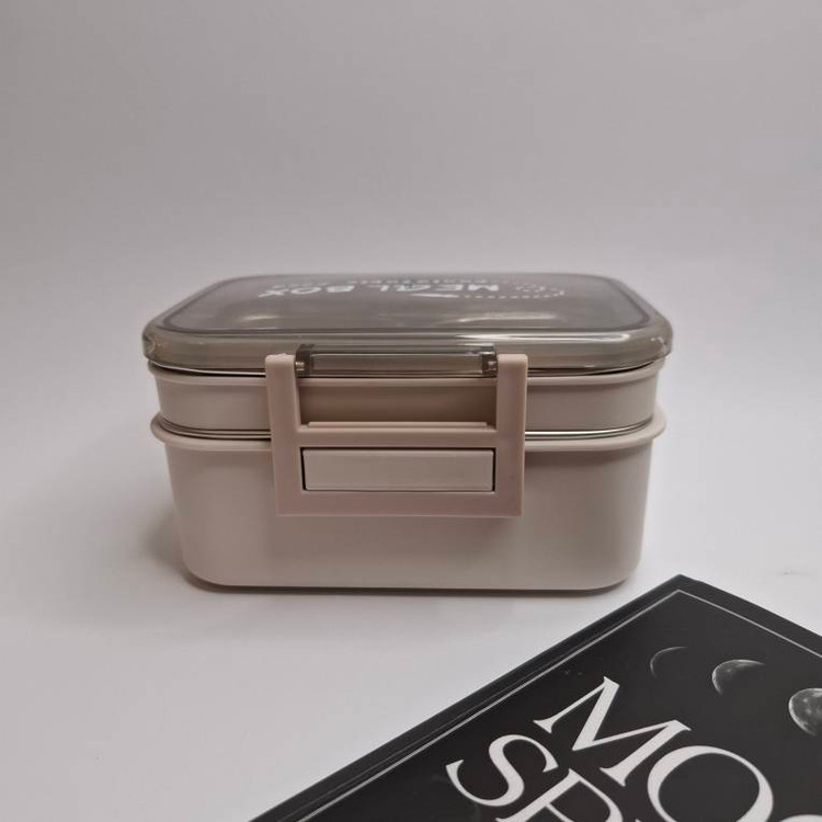 ظرف غذای دو طبقه استیل ضدزنگ طرح مدرن Meal Box